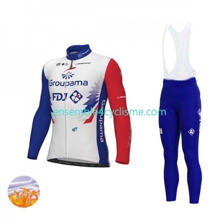 Tenue Maillot M/L + Collant à Bretelles Hiver Thermal Fleece 2022 Groupama-FDJ N001